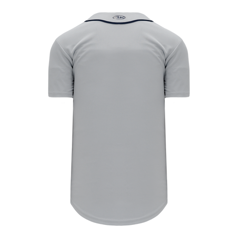 Athletic Knit Full Button Baseball Jersey with Braided Trim (BA5500)